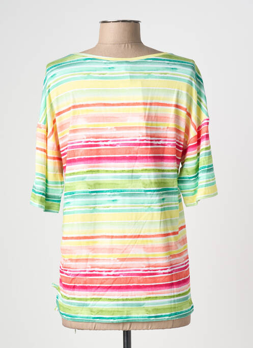 T-shirt coupe droite manches courtes vert JOY OF LIFE femme