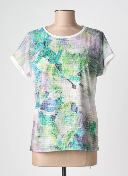 T-shirt imprimé fantaisie manches courtes vert JOY OF LIFE femme