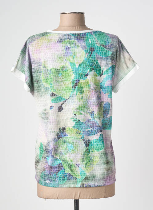 T-shirt imprimé fantaisie manches courtes vert JOY OF LIFE femme