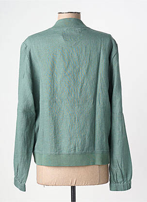 Blouson col v vert CECIL femme