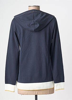 Veste casual col rond bleu KALISSON femme