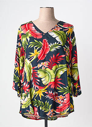 Blouse manches 3/4 manches 3/4 bleu ANGEL CIRCLE femme