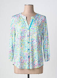 Chemisier coupe cintrée manches 3/4 bleu TINTA STYLE femme