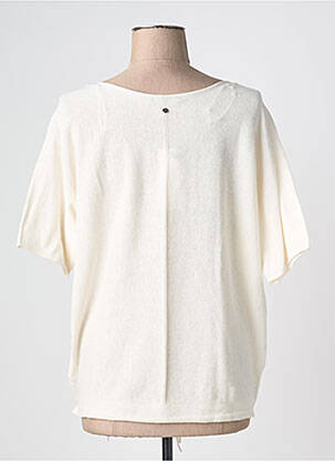 Pull col v manches courtes beige OUI femme