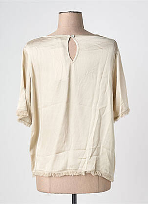 Blouse fermeture boutonnée au dos manches courtes beige JOY OF LIFE femme
