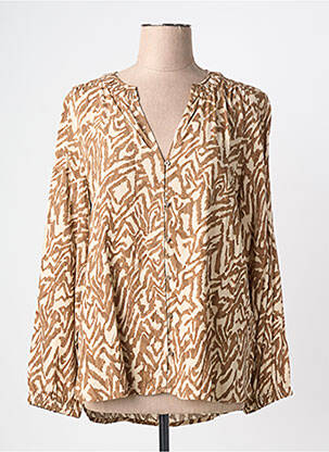 Blouse manches longues manches longues marron STREET ONE femme