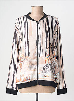 Blouson col v beige KALISSON femme