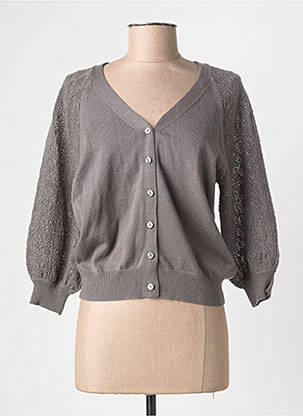 Gilet manches longues manches 3/4 vert JULIE GUERLANDE femme