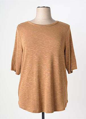 T-shirt manches 3/4 manches 3/4 marron CISO femme