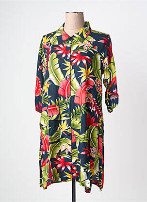 Tunique manches longues col chemisier rouge ANGEL CIRCLE femme