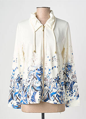 Veste casual col chemisier beige KALISSON femme