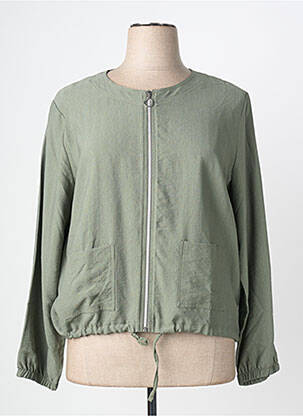 Veste casual col rond vert JOY OF LIFE femme