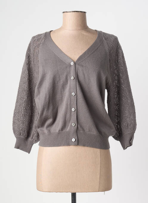 Gilet manches longues manches 3/4 vert JULIE GUERLANDE femme