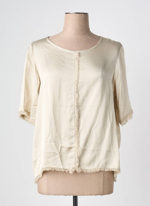 Blouse manches courtes manches courtes beige JOY OF LIFE femme