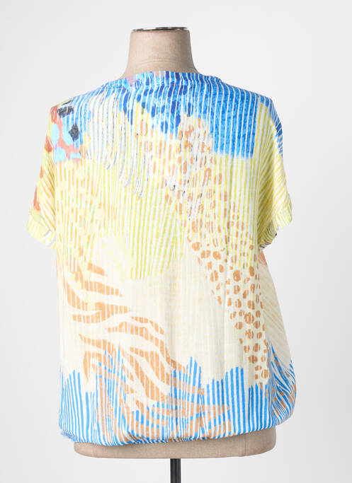 Blouse manches courtes manches courtes bleu KALISSON femme