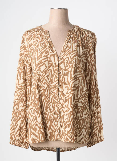 Blouse manches longues manches longues marron STREET ONE femme