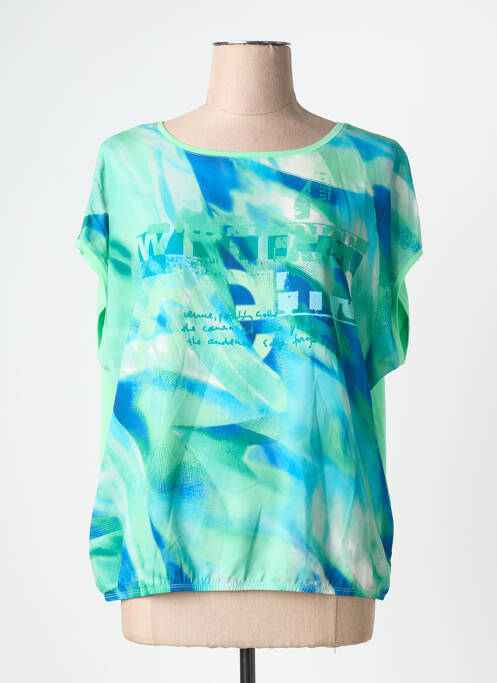 Blouse manches courtes manches courtes vert BARBARA LEBEK femme