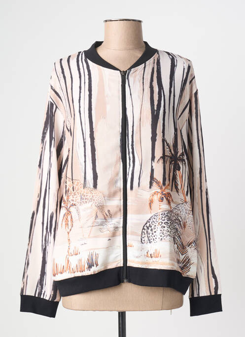 Blouson col v beige KALISSON femme