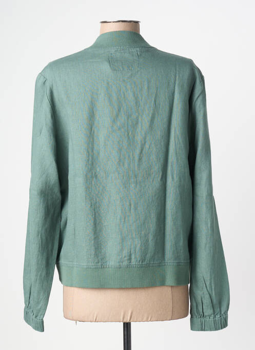 Blouson col v vert CECIL femme