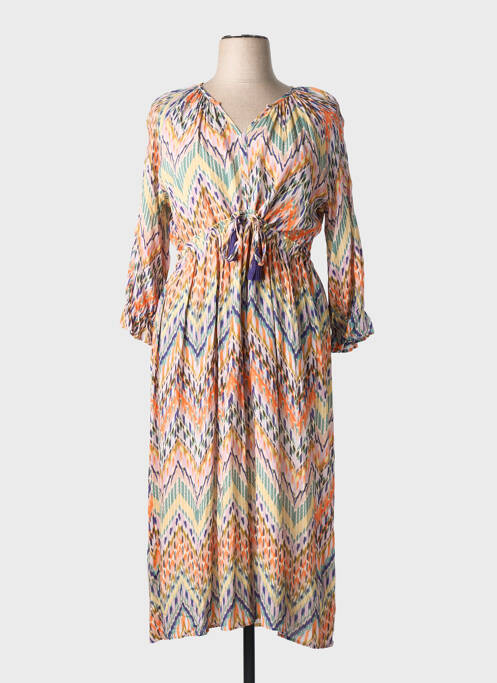 Robe longue manches longues manches longues violet JOY OF LIFE femme