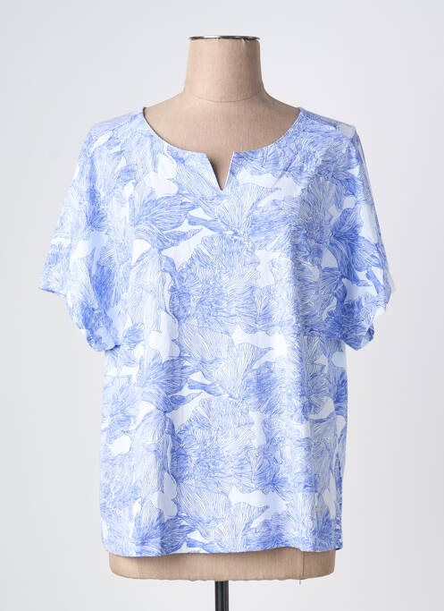 T-shirt coupe droite manches courtes bleu AGATHE & LOUISE femme