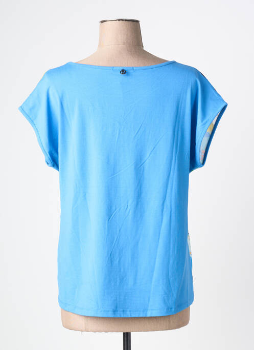 T-shirt imprimé fantaisie manches courtes bleu MALOKA femme