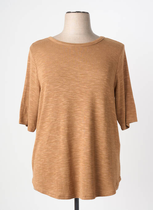 T-shirt manches 3/4 manches 3/4 marron CISO femme
