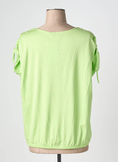 T-shirt col v manches courtes vert JOY OF LIFE femme