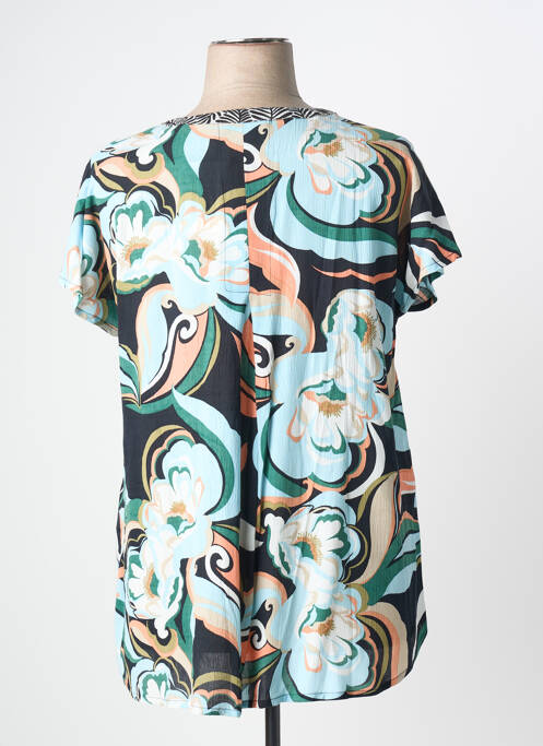 Tunique manches courtes coupe cintrée bleu CISO femme