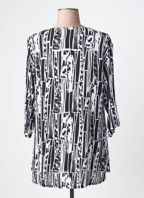 Tunique manches longues imprimé fantaisie noir ANGEL CIRCLE femme