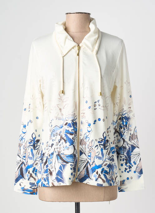 Veste casual col chemisier beige KALISSON femme