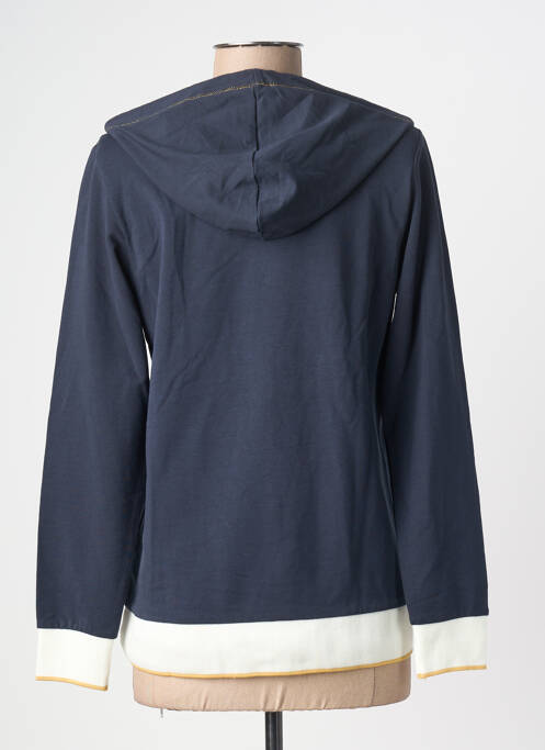 Veste casual col rond bleu KALISSON femme