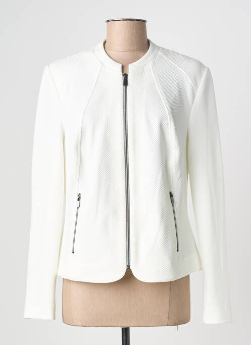Veste chic col rond blanc BARBARA LEBEK femme