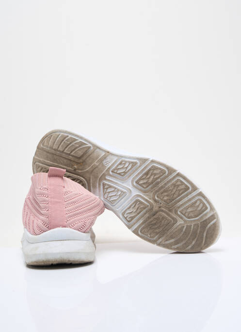 Baskets bout rond talon plat jusqu'à 3cm rose DT NEW YORK femme