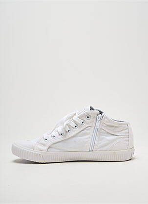Baskets fermeture zip et lacets bout rond blanc PEPE JEANS homme