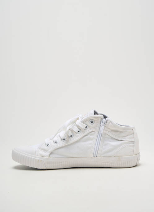Baskets fermeture zip et lacets bout rond blanc PEPE JEANS homme