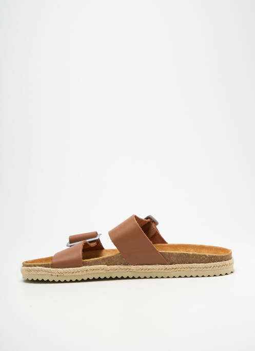 Mules/sabots tissage satiné bout ouvert marron PEPE JEANS homme