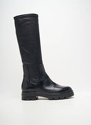 Bottes tissage satiné talon de 4 à 6cm noir MJUS femme