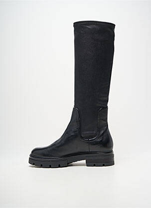 Bottes tissage satiné talon de 4 à 6cm noir MJUS femme