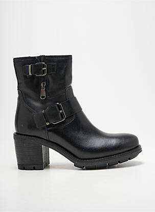 Bottines/boots tissage satiné talon de 7 à 9cm noir MAJA femme