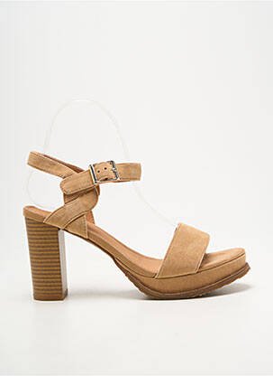Sandales/nu pieds talon bottier talon de 7 à 9cm marron MAM'ZELLE femme