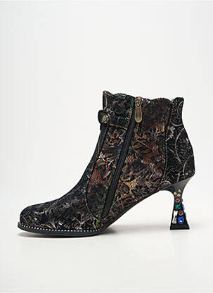 Bottines/boots bout rond talon de 7 à 9cm noir LAURA VITA femme