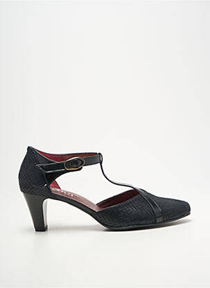 Escarpins tissage satiné talon de 4 à 6cm noir ARTIKA SOFT femme