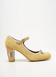 Escarpins fermeture boucle(s) talon haut de 10cm et plus jaune NEMONIC femme