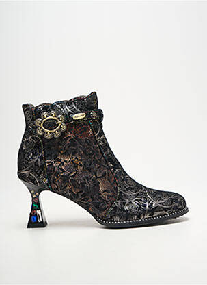 Bottines/boots bout rond talon de 7 à 9cm noir LAURA VITA femme