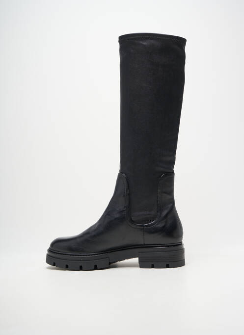 Bottes tissage satiné talon de 4 à 6cm noir MJUS femme