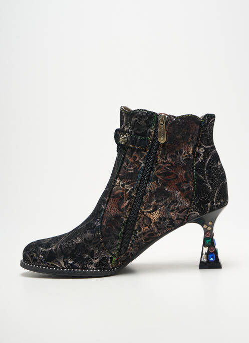 Bottines/boots bout rond talon de 7 à 9cm noir LAURA VITA femme