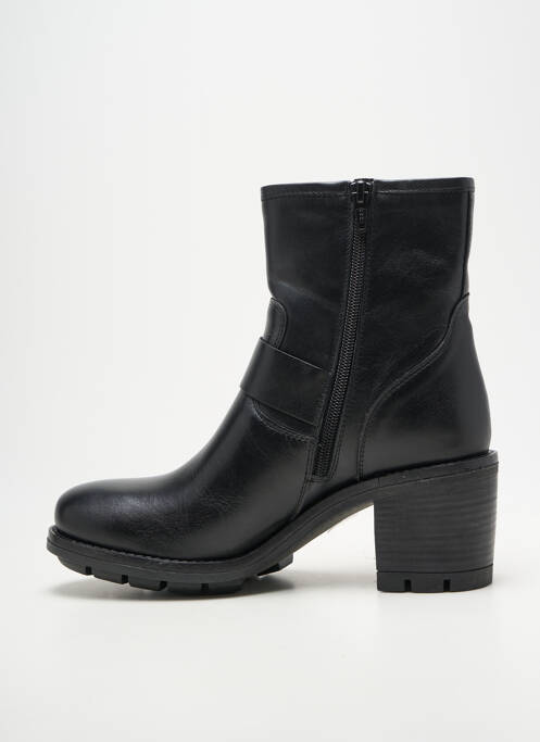 Bottines/boots tissage satiné talon de 7 à 9cm noir MAJA femme