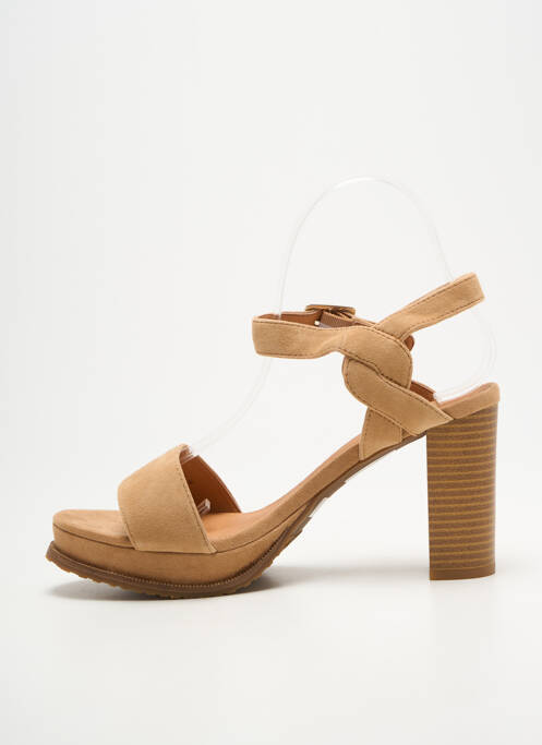 Sandales/nu pieds talon bottier talon de 7 à 9cm marron MAM'ZELLE femme