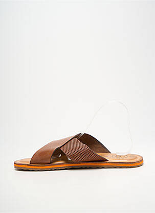 Mules/sabots bout ouvert talon plat jusqu'à 3cm marron BUGATTI femme